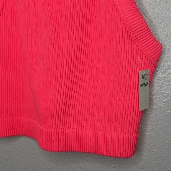 AERIE Women's Pink Superchill Seamless High Neck Bra Top NWT Size XL - Picture 4 of 7